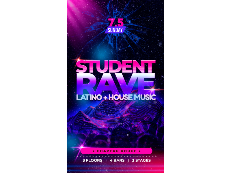 Program - STUDENT RAVE - Chapeau Rouge Club Prague